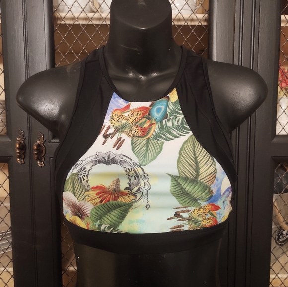 Athleta • Tropical Mesh Racerback Sports Bra XS - Picture 3 of 5